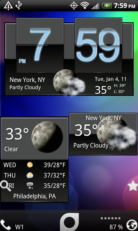 ADW1 Weather Android Personalization