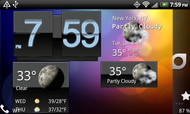 ADW1 Weather Android Personalization