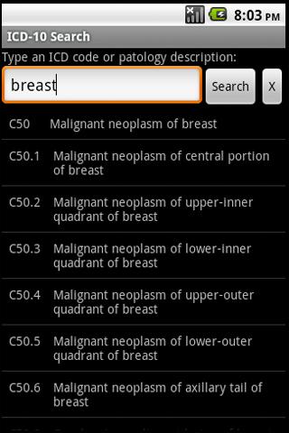 ICD-10 Search Android Health & Fitness