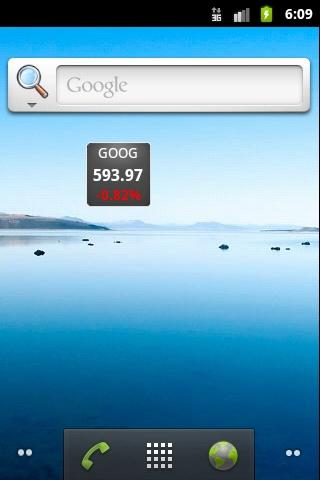 Small Stock Widget (1×1) Android Finance