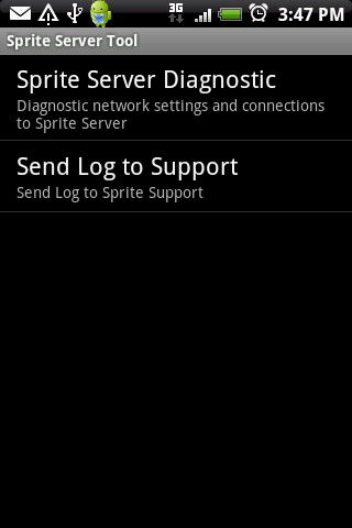 Sprite Diagnostics Android Tools