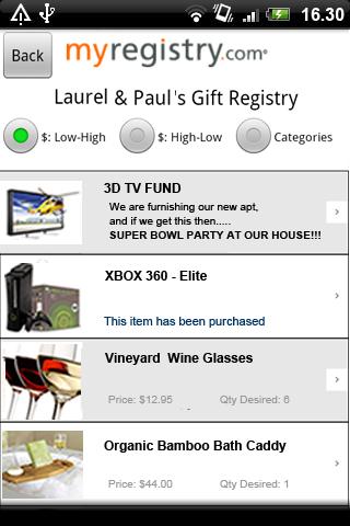 MyRegistry Android Lifestyle