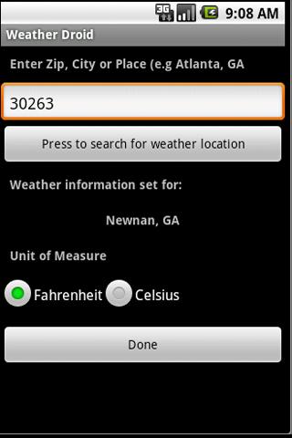 Weather Droid Widget Lite Android Weather