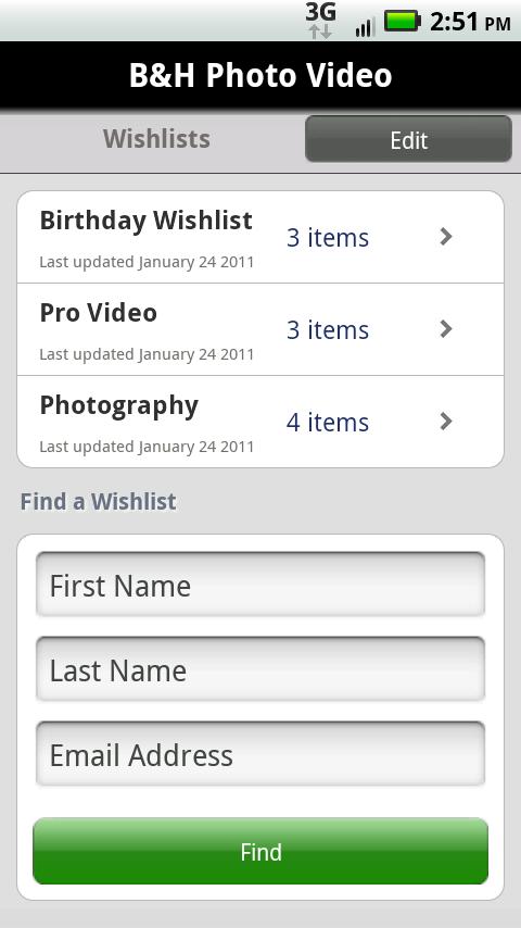 B&H Photo Video Pro Audio Android Shopping