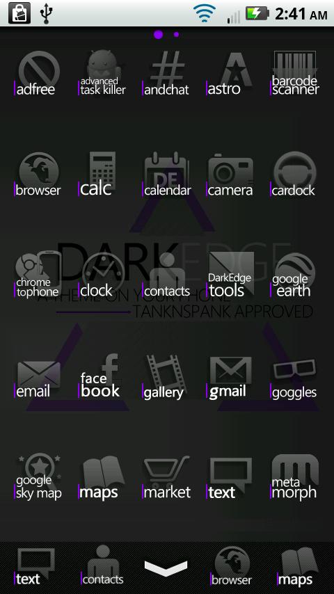 DarkEdge Purple Android Personalization