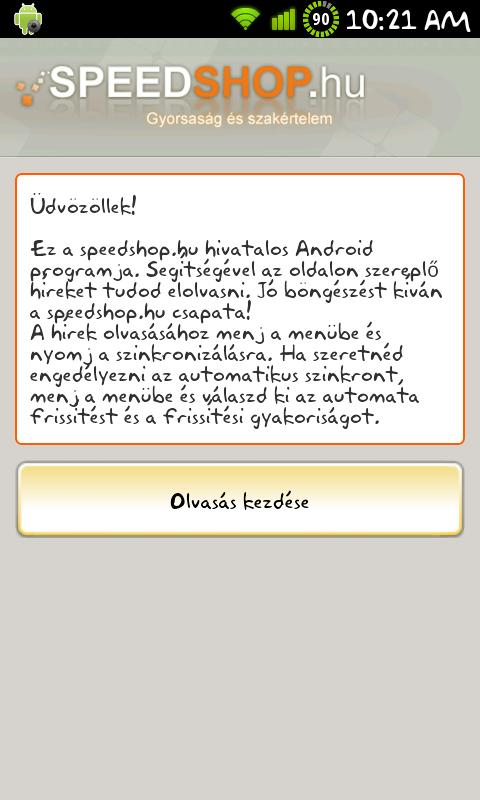 Speedshop.hu RSS olvasó Android News & Magazines