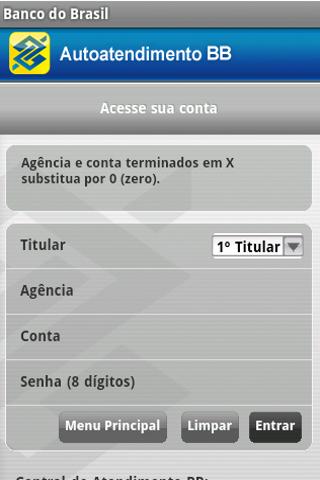 Banco do Brasil Android Finance