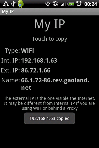 My External IP Android Tools