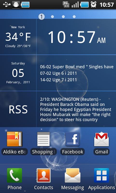 Glass Widgets Android Personalization