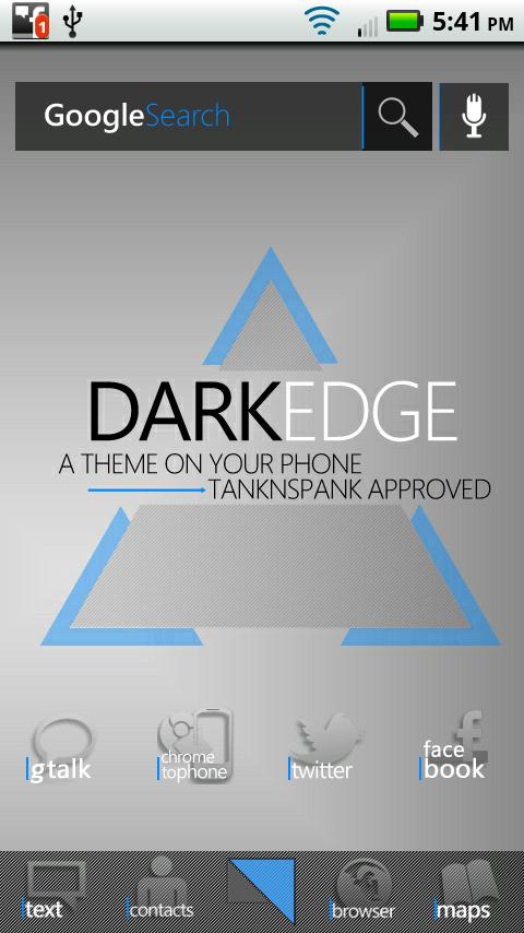 DarkEdge Blue Android Personalization