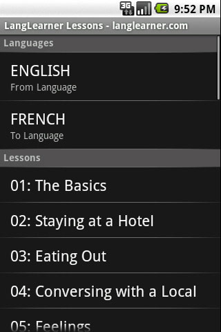 LangLearner English Lessons Android Travel & Local