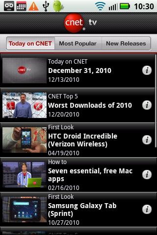CNET TV Android Entertainment