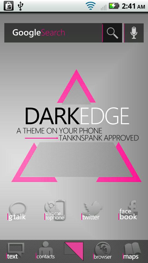 DarkEdge Pink Android Personalization