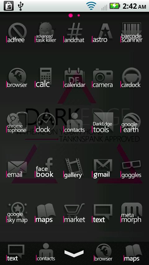 DarkEdge Pink Android Personalization