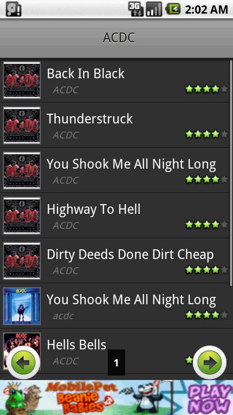 AC/DC Ringtone Android Entertainment