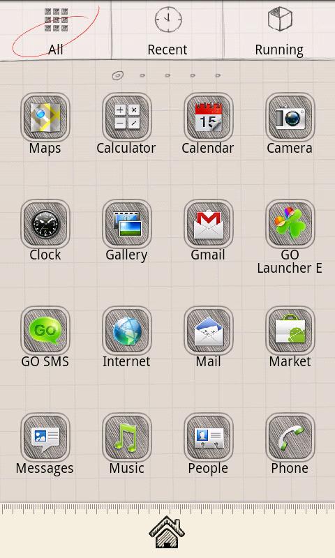 Sketch Theme GO Launcher EX Android Productivity