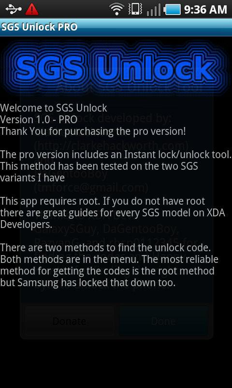 SGS Unlock PRO NEEDS ROOT