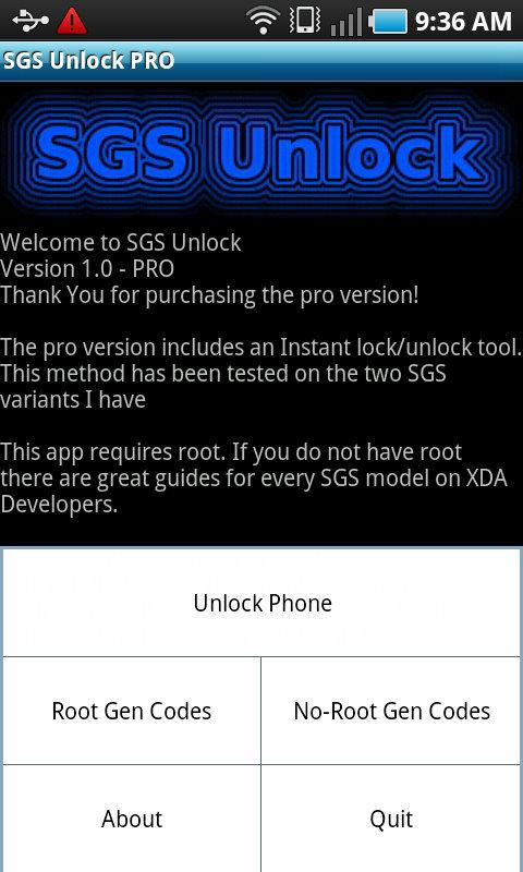 SGS Unlock PRO (NEEDS ROOT) Android Tools