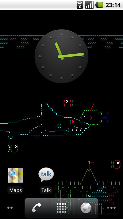 Asciiquarium Live Wallpaper Android Personalization