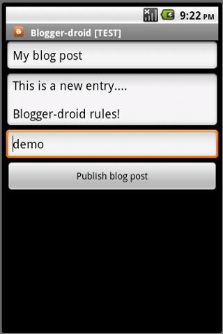 Blogger-droid (Ad-free) Android Social