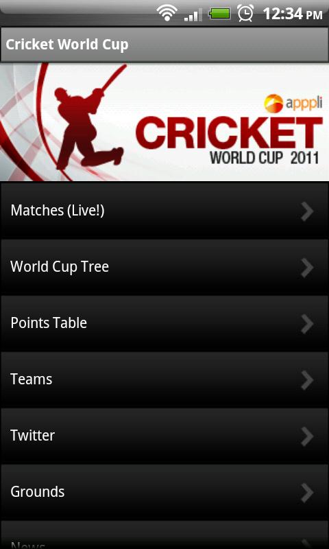 Cricket World Cup 2011 Android Sports