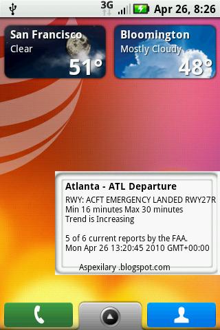 Air Traffic Control Status USL Android Travel & Local