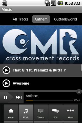 Cross Movement Records Android Media & Video