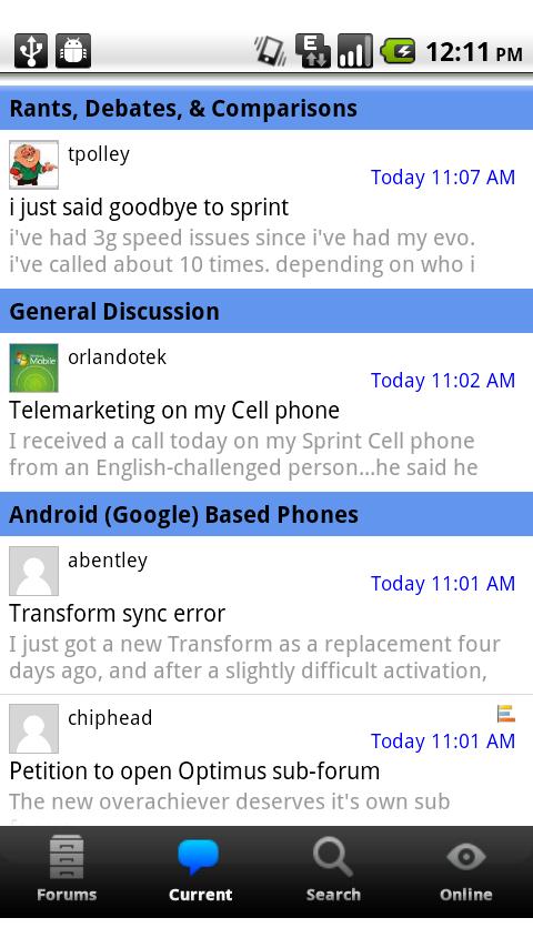 Sprint Users Forum Android Social