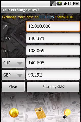 Your exchange rates ! Android Finance