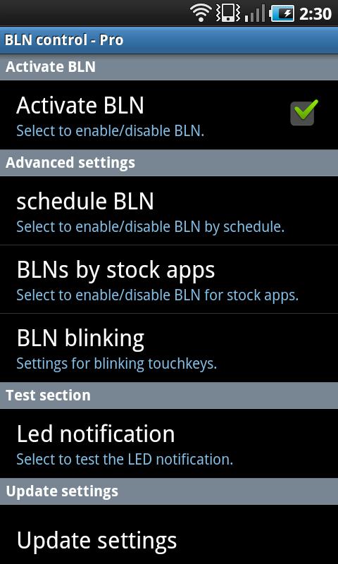 BLN control – Pro Android Tools