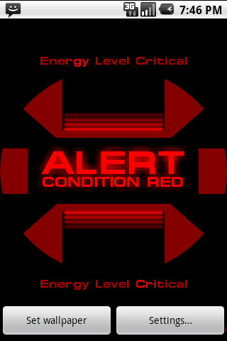 ST: Red Alert Wallpaper Android Personalization