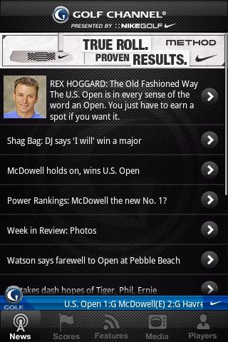 Golf Channel Mobile Android Sports