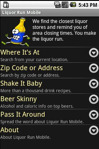 Liquor Run Mobile Android Shopping