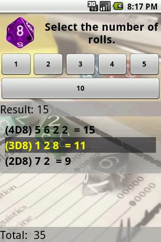 Dice Roller for RPG Android Entertainment