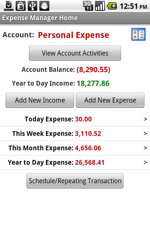 Expense Manager Android Finance