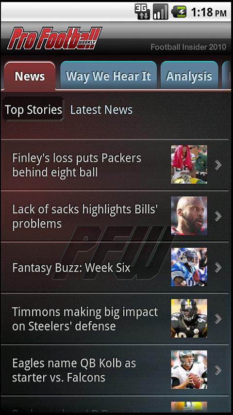 Football Insider – NFL News Android Sports