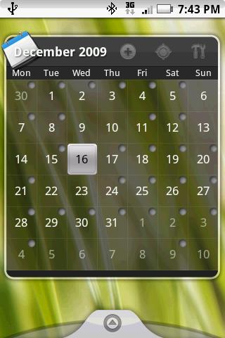 Pure Grid calendar widget