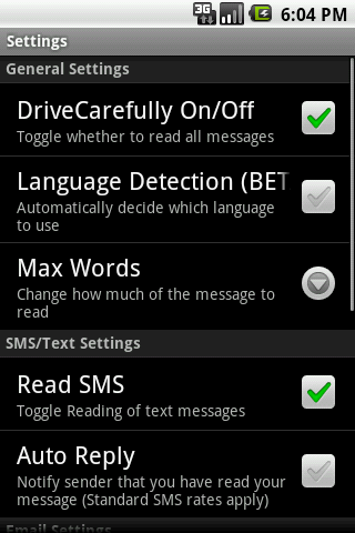 DriveCarefully Android Productivity