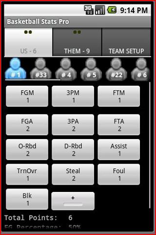Basketball Stats Pro Android Sports