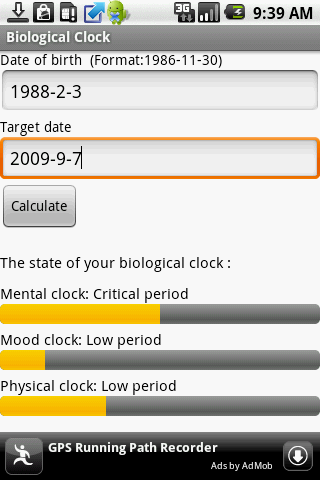 Biological Clock Android Health & Fitness