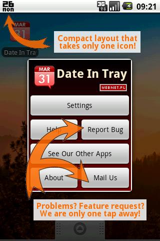 Date In Tray Android Productivity