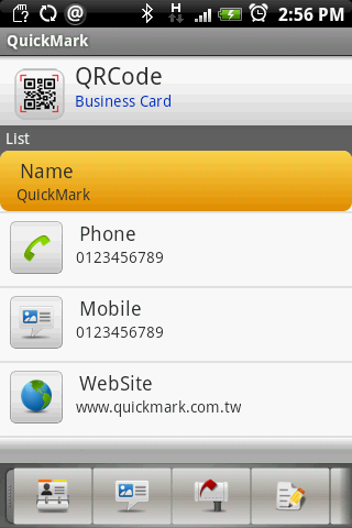 QuickMark QR Code Reader Android Productivity