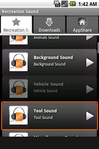 Recreation Sound Android Tools