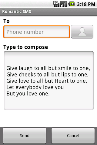 Romantic SMS II Android Lifestyle