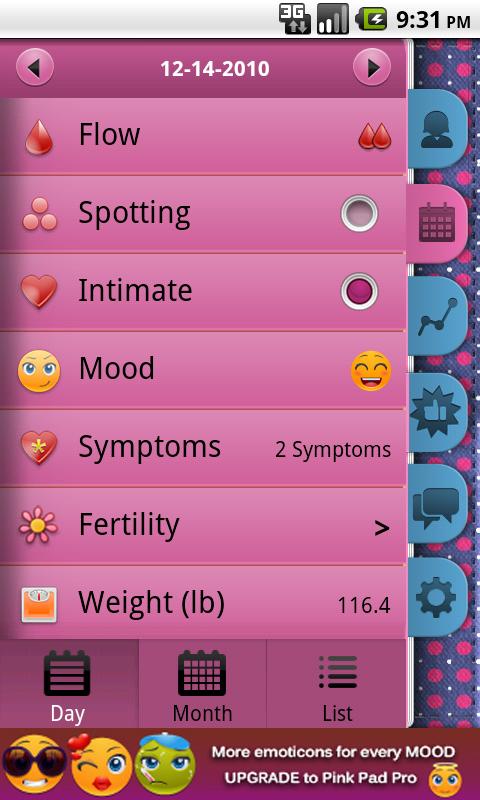 Pink Pad Free (Period Tracker) Android Health & Fitness