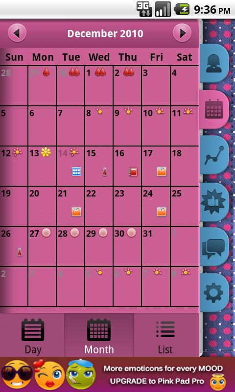 Pink Pad Free (Period Tracker) Android Health & Fitness