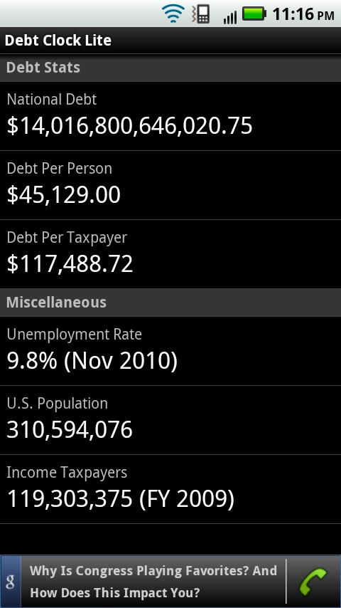 Debt Clock Android Finance