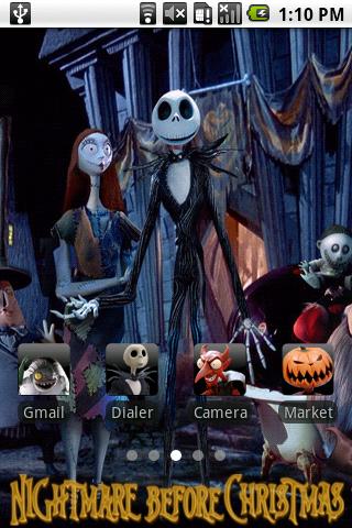 Nightmare Before Christmas Android Personalization