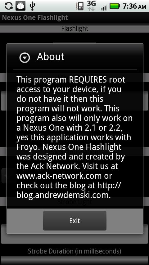 Nexus One Flashlight Android Tools