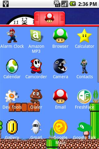 Mario Bros Theme Android Personalization